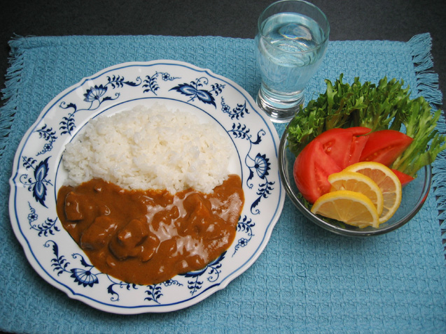 チャツネ屋ビーフカレー盛り付け